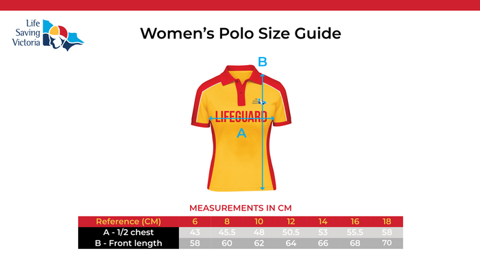Pool Lifeguard Polo Shirt Women's fit - Long Sleeve & Short Sleeve