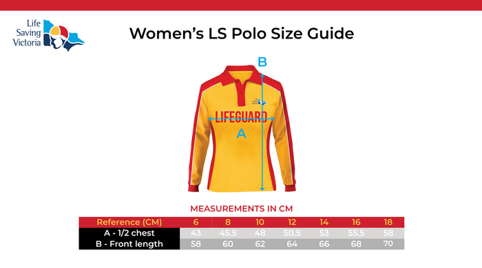 Pool Lifeguard Polo Shirt Women's fit - Long Sleeve & Short Sleeve