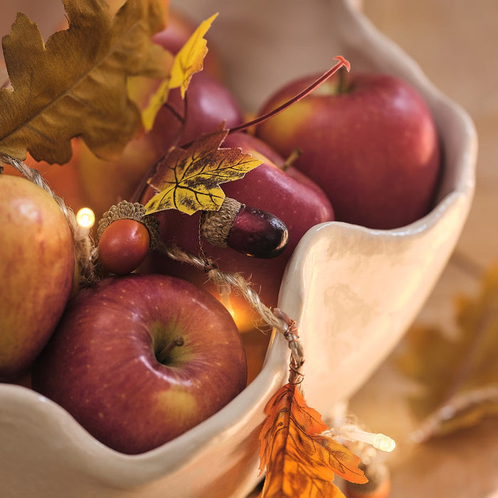 Pre Lit Oak & Acorn Autumn Garland