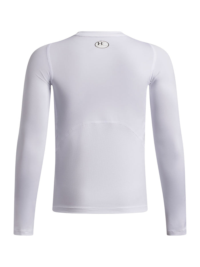 UA HeatGear Armour Primera Capa Superior Manga Larga blanco para niño