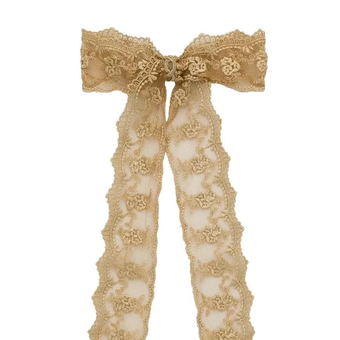 Princess Lace Long Bow-Gold