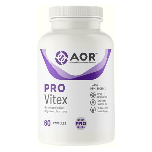 Bottle of AOR Pro Vitex 60 Capsules