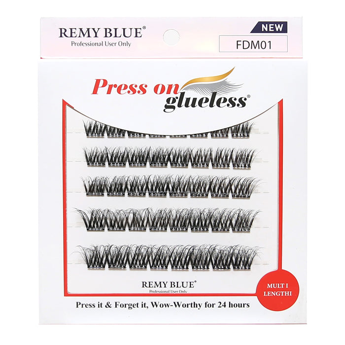 Remy Blue Press On Glueless Muti Length Individual Lashes