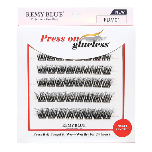 Remy Blue Press On Glueless Muti Length Individual Lashes