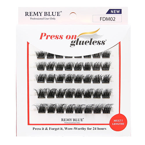 Remy Blue Press On Glueless Muti Length Individual Lashes