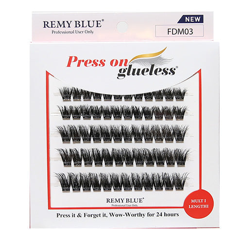 Remy Blue Press On Glueless Muti Length Individual Lashes