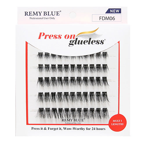 Remy Blue Press On Glueless Muti Length Individual Lashes