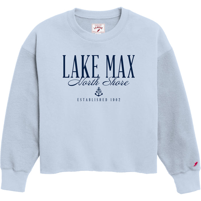 Reverse Fleece Midi Crew- Cashmere Blue