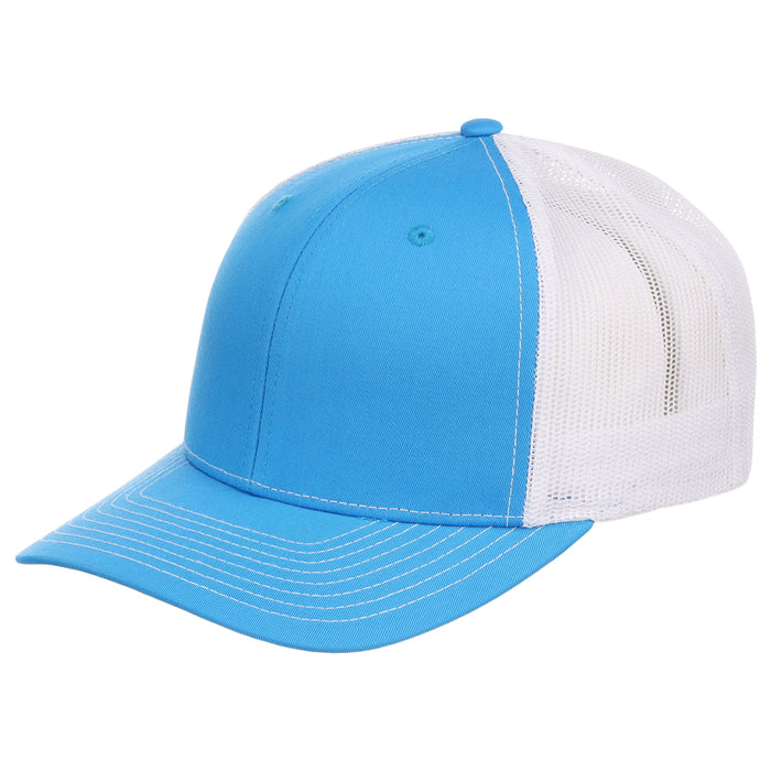Richardson 112 Trucker - Cyan/White