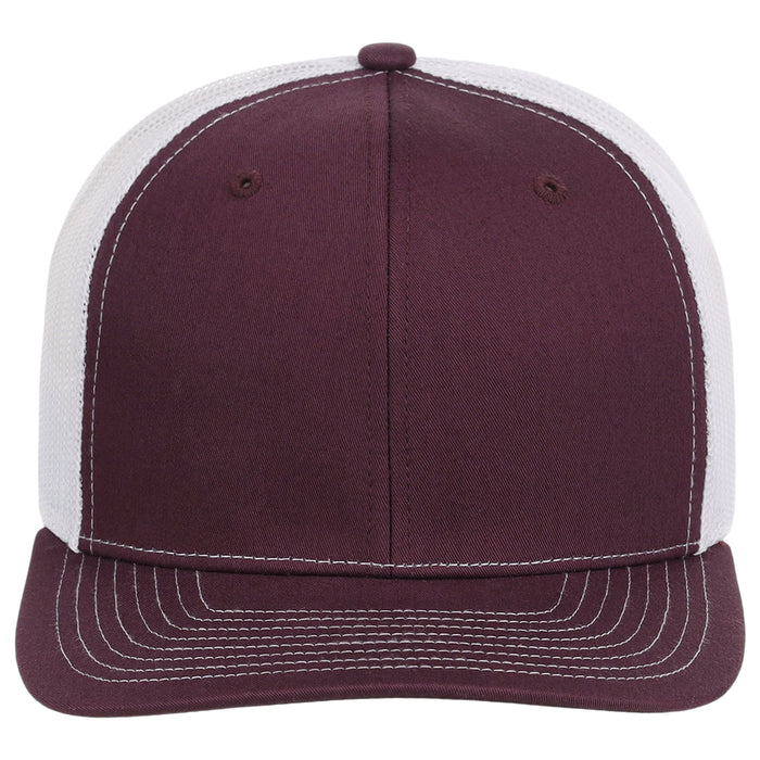Richardson 112 Trucker - Maroon/White