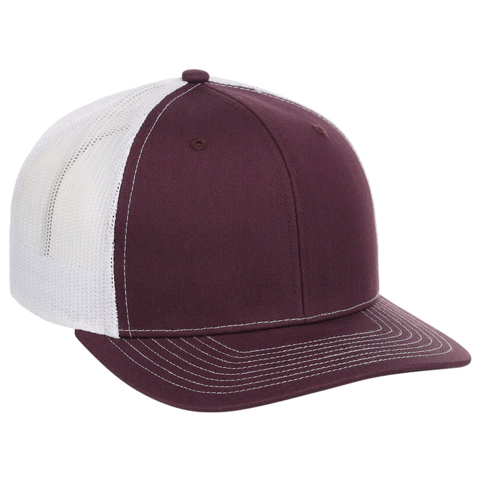 Richardson 112 Trucker - Maroon/White