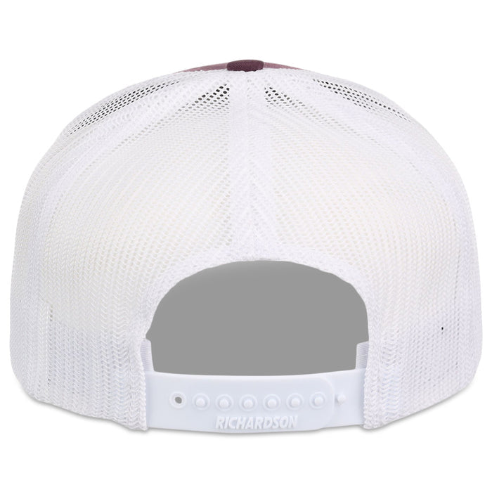 Richardson 112 Trucker - Maroon/White