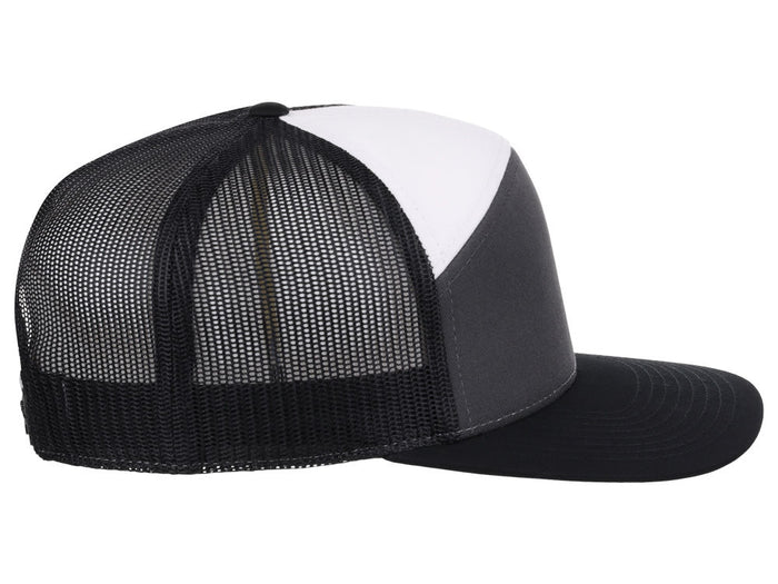 Richardson 168 7 Panel Trucker - Charcoal/Black/White