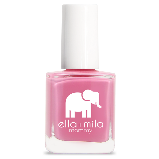 Rosy Cheeks light deep pink nail polish bottle – ella+mila