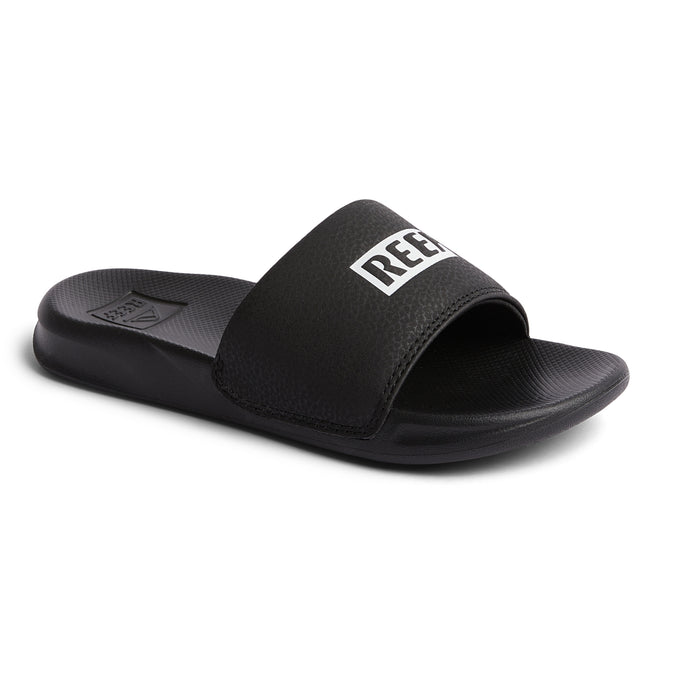 Sandalia Reef Kids One Slide Black White