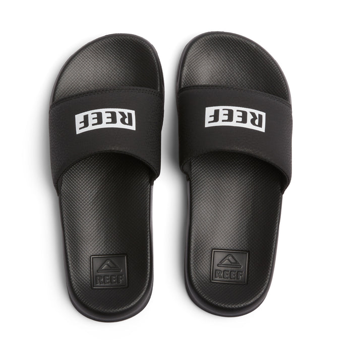 Sandalia Reef Kids One Slide Black White