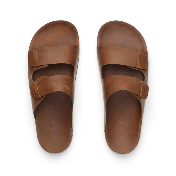 Sandalia Reef Men Ojai Two Bar Dark Brown Leather