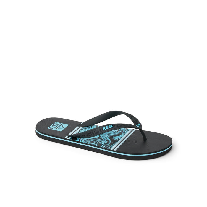 Sandalia Reef Men Seaside Print Black Blue