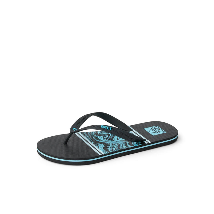 Sandalia Reef Men Seaside Print Black Blue