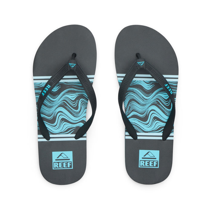 Sandalia Reef Men Seaside Print Black Blue
