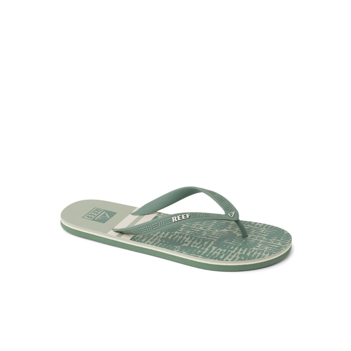 Sandalia Reef Men Seaside Print Sage Text