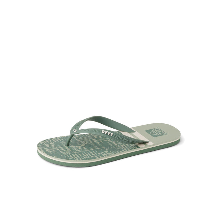 Sandalia Reef Men Seaside Print Sage Text