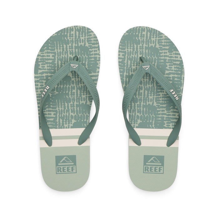 Sandalia Reef Men Seaside Print Sage Text