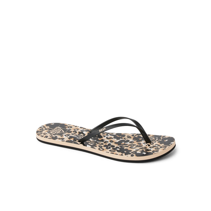 Sandalia Reef Women Bliss Full Flor Cheeta Black