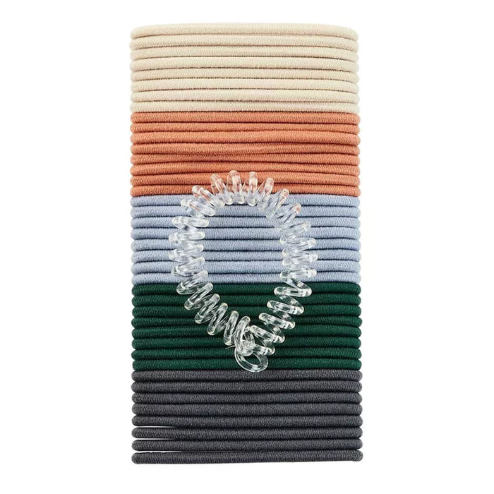 Scunci No Damage Elastics 40pcs with Storage Spiral - ikatehouse