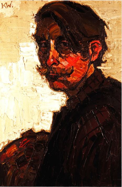 Self-Portrait - Sir Kyffin Williams Mounted Print