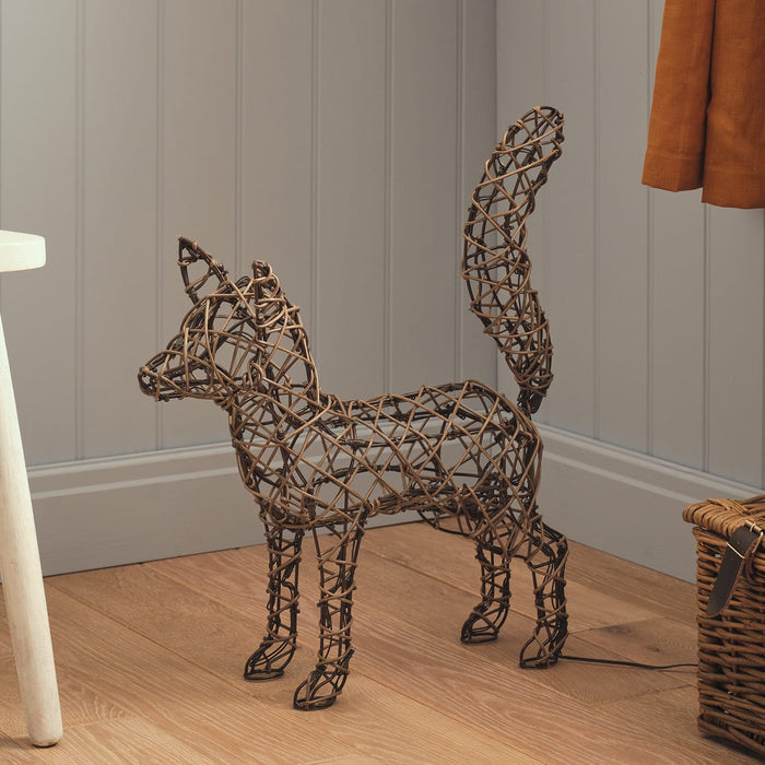 Sherwood Rattan LED Light Up Fox Figure