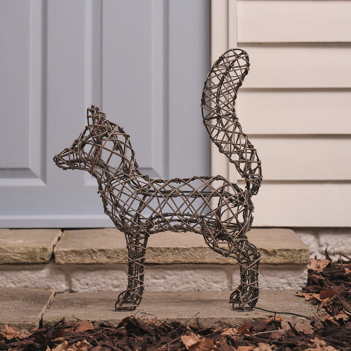 Sherwood Rattan LED Light Up Fox Figure