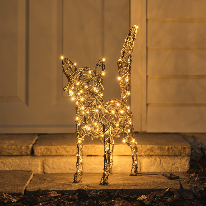 Sherwood Rattan LED Light Up Fox Figure
