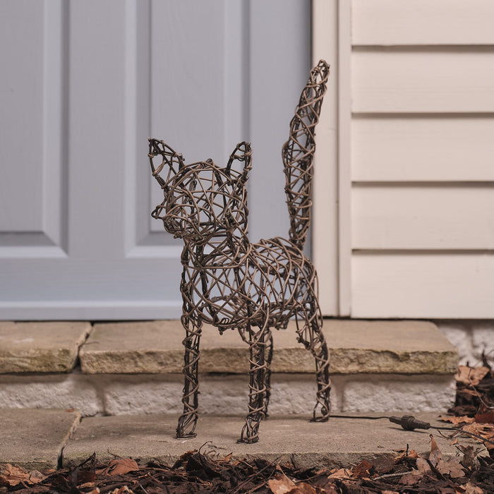 Sherwood Rattan LED Light Up Fox Figure