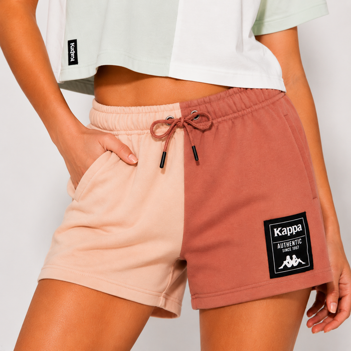 Short Women Split Orange Coral