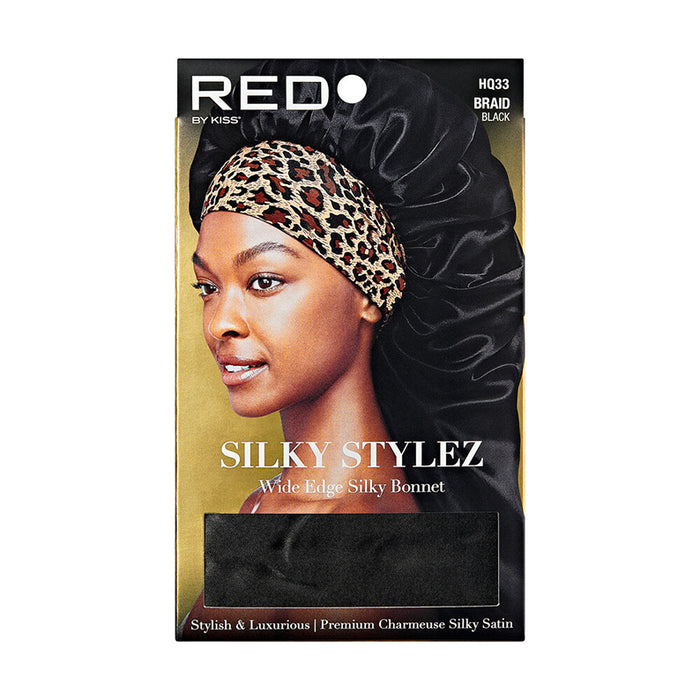 Silky Stylez Wide Edge Silky Bonnet Braid [Super Jumbo] [Black] [Assorted Band] #HQ33