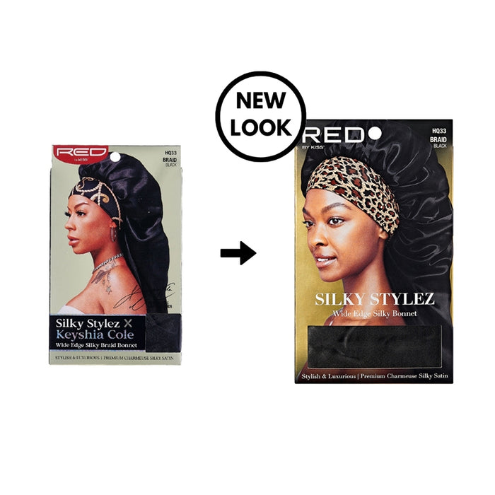 Silky Stylez Wide Edge Silky Bonnet Braid [Super Jumbo] [Black] [Assorted Band] #HQ33