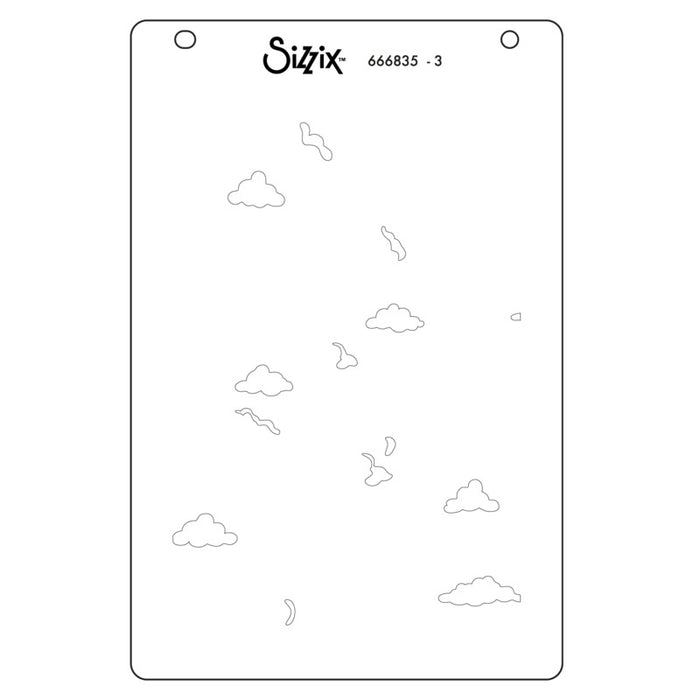 Sizzix - By Catherine Pooler - A6 Layered Stencils - In the Clouds (4pk). Available at Embellish Away located in Bowmanville Ontario Canada.