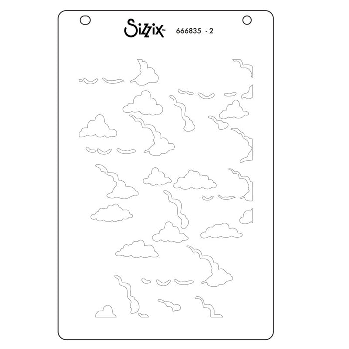 Sizzix - By Catherine Pooler - A6 Layered Stencils - In the Clouds (4pk). Available at Embellish Away located in Bowmanville Ontario Canada.