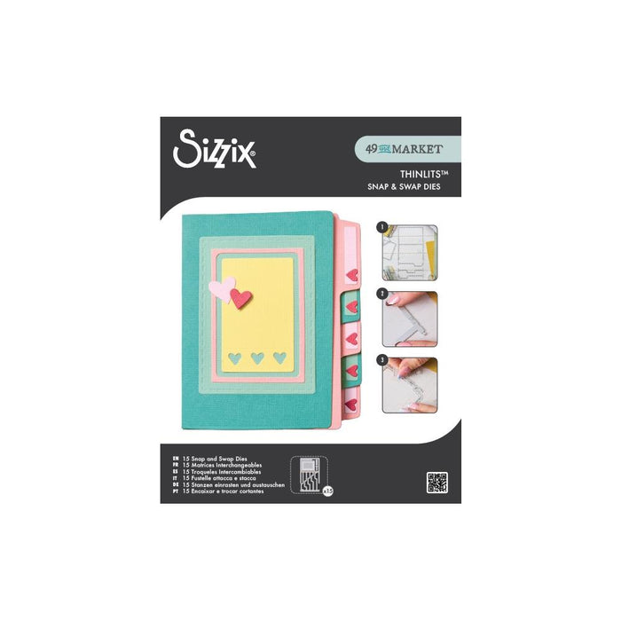 Sizzix - Thinlits Die Set - Snap and Swap File Folders (15pk). Available at Embellish Away located in Bowmanville Ontario Canada.