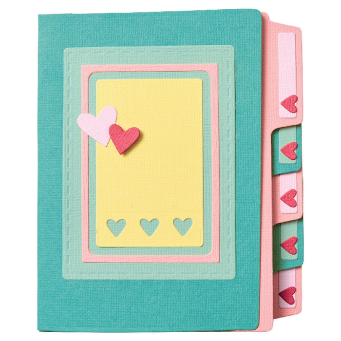 Sizzix - Thinlits Die Set - Snap and Swap File Folders (15pk). Available at Embellish Away located in Bowmanville Ontario Canada. Example by brand ambassador.