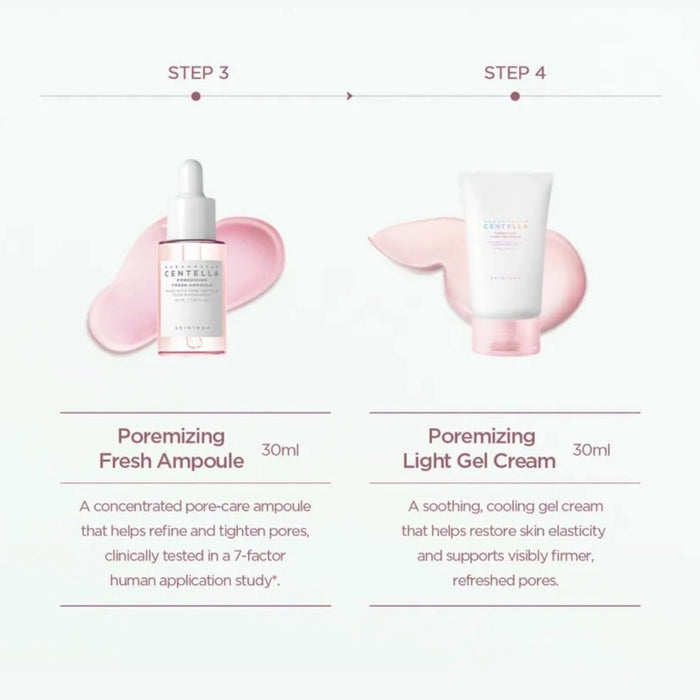 SKIN1004 Madagascar Centella Poremizing Travel Kit (30ml x 4ea) مجموعة SKIN1004 مدغشقر سنتيلا لتفتيح المسام للسفر - Princess Cosmetics Qatar