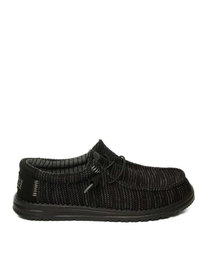 HEY DUDE slip on wally stretch nero 41898 WALLY STRETCH SOX-60