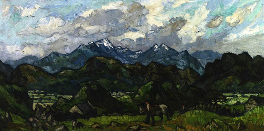 Snowdon from Tŷ Obry - Sir Kyffin Williams Mounted Print
