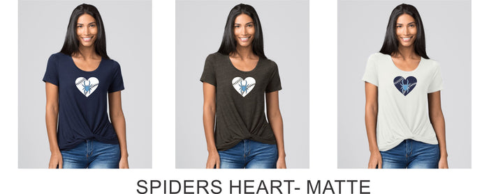 Spiders Twisted Tee- Ladies or Girls- 5 Designs