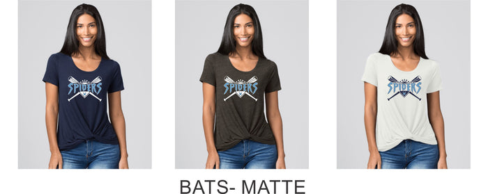 Spiders Twisted Tee- Ladies or Girls- 5 Designs