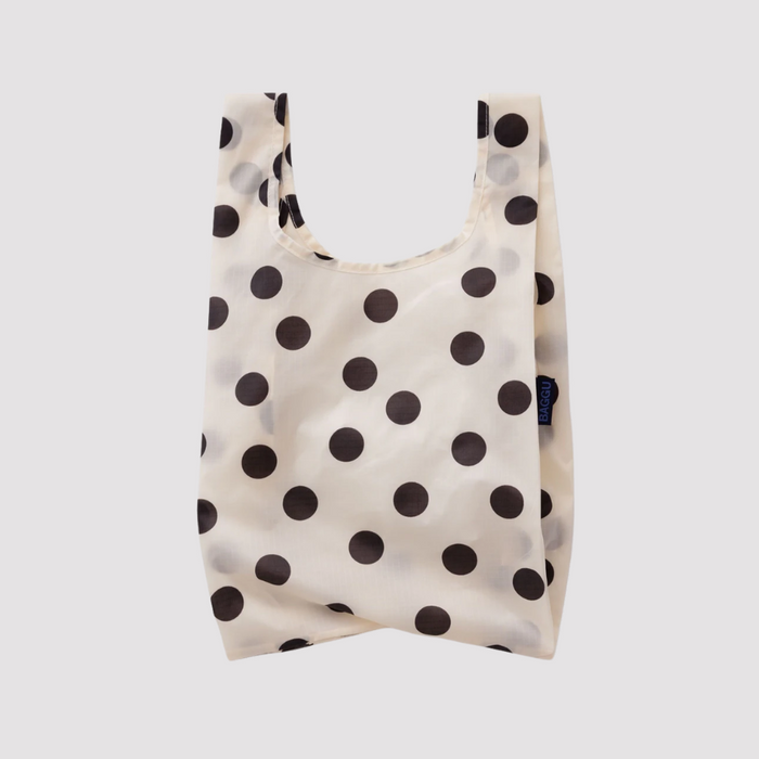 Cream and Black Polka Dot