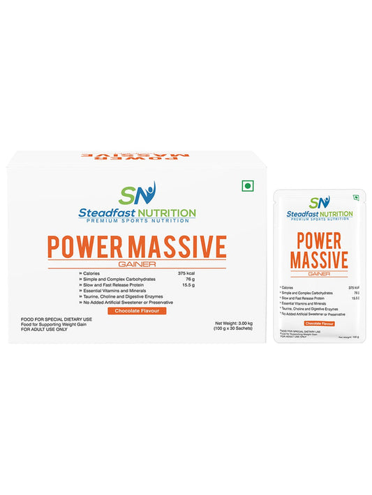 Steadfast Nutrition Power Massive Muscle Mass Gainer - Chocolate (30 Sachets)