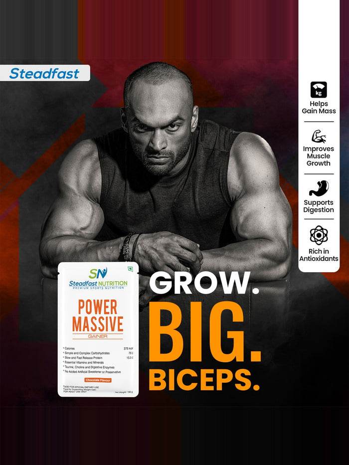 Steadfast Nutrition Power Massive Muscle Mass Gainer - Chocolate (30 Sachets)