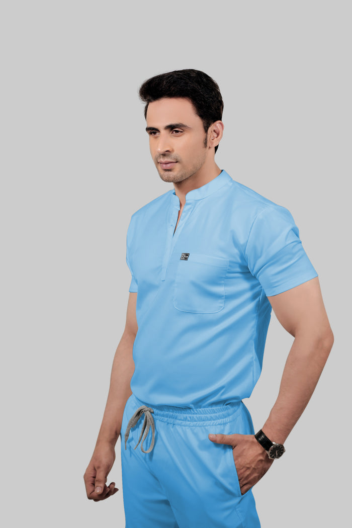 Stretchable (2Way) Men Light Blue Jogger